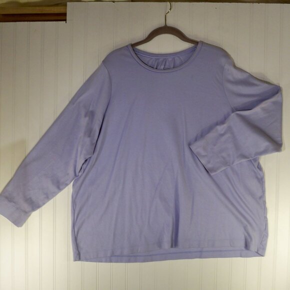 Land's End, Pastel Blue Long Sleeve top 3X - Picture 2 of 6